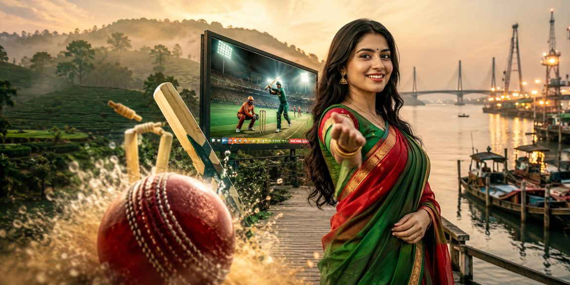 নারায়ণগঞ্জের চা বাগানে 8kdb ক্রিকেট বেটিং প্রোমোশন উপভোগ করছেন একজন খেলোয়াড়